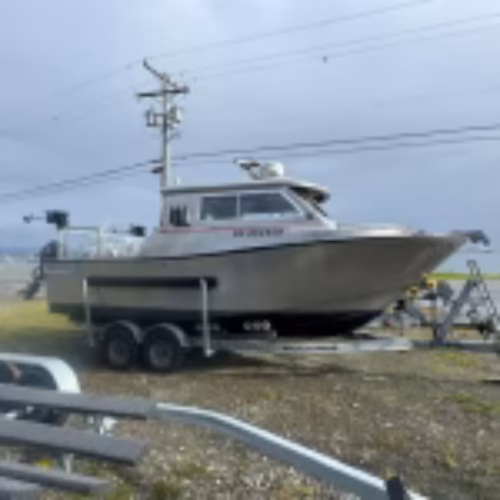 2003 25ft Ironwood Welded Aluminum Boat Package – Volvo Diesel & 2025 Mercury Kicker